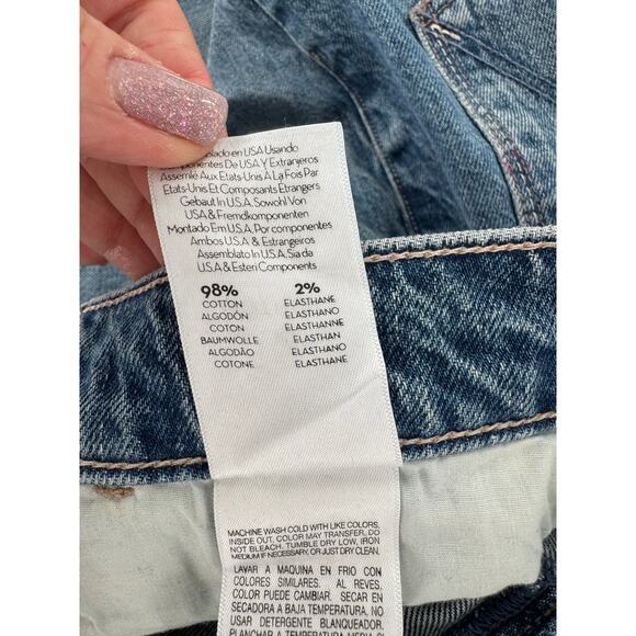 Mother Superior Jeans High Rise Bounce Hover Dart Cuffed Barrel Baggie Denim 32 - Picture 13 of 16